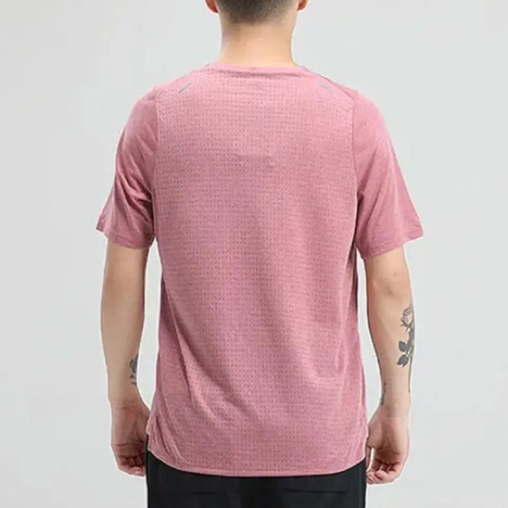 Nike Dri-FIT UV Miler Men’s Short-Sleeve Running Shirt 'Pink' DD1535-614